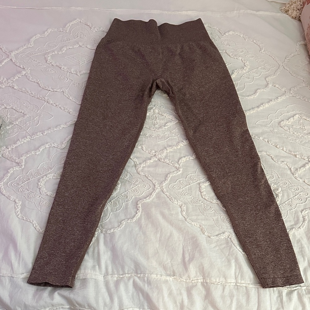 NVGTN Womens High-Waist Leggings in Dark Brown Heather